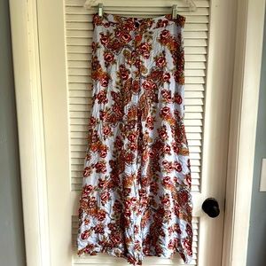 Wayf Blue Floral Palazzo Pants, Size M, EUC
